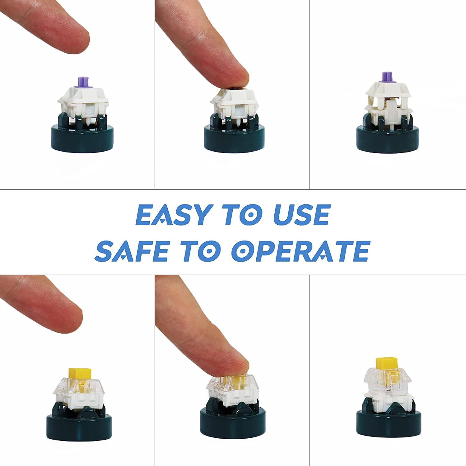 Metal Switch Opener for Kailh & MX Switches, 5 PCS Keyboard Lube Kits with Stem Holder Switch Lubrication Pen Mechanical Keyboard Lube Station Set, Keyboard Customization Lube Accessories image number 3