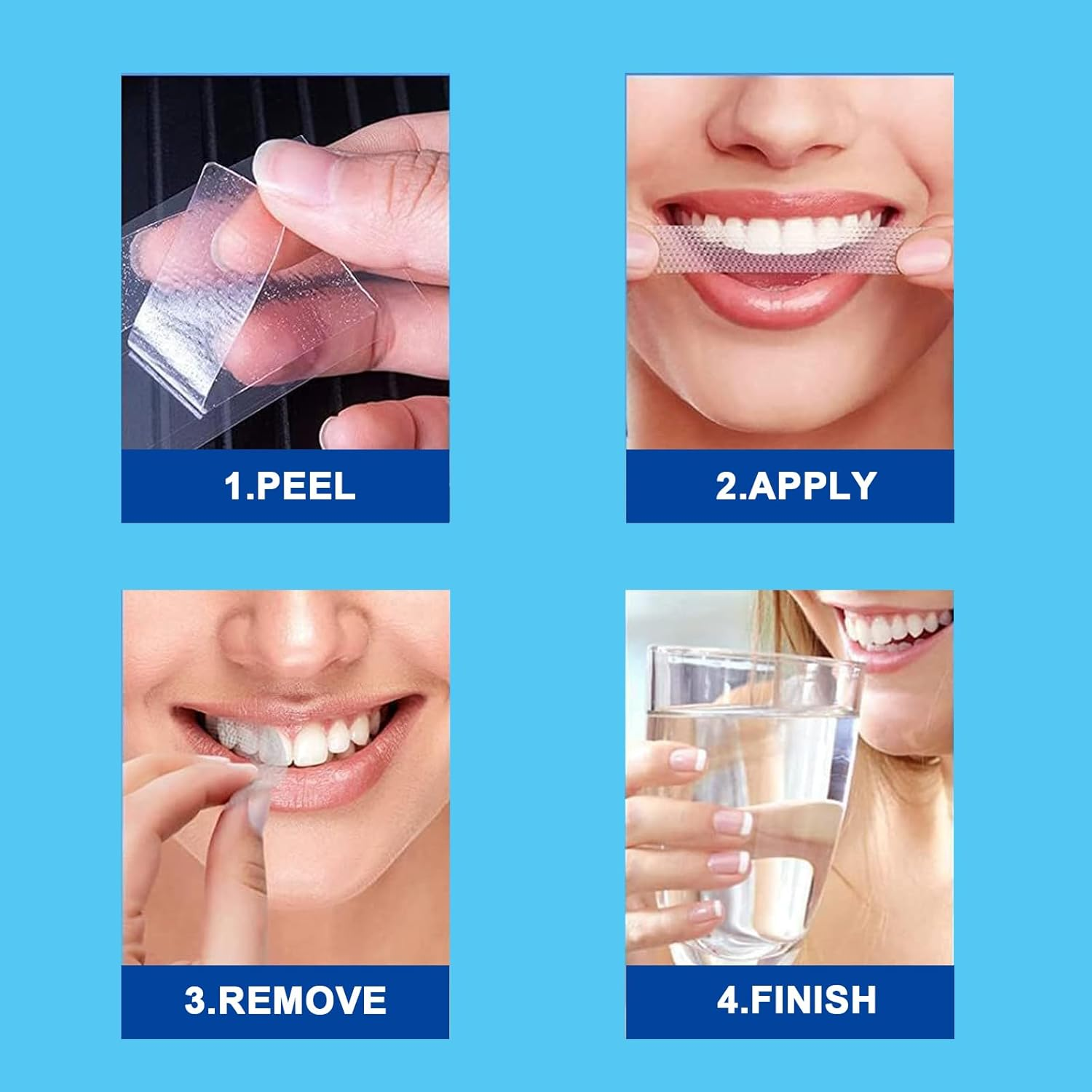 28Pack Teeth Whitening Strips, Smoking Coffee Stain Removal Whitening Strips, Teeth Whitening, Suitable for Home Dental Health Care image number 3