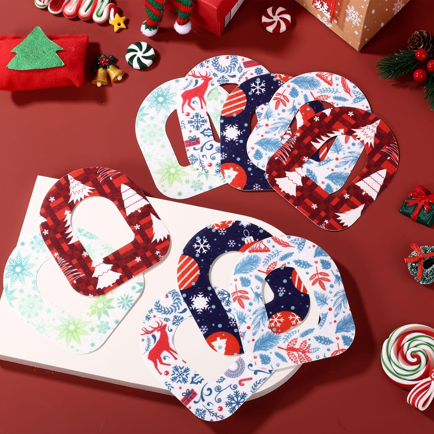 25Pcs Sensor Patches for Omnipod 5, Christmas Adhesive Patches CGM Overpatches Sensor Covers for Omnipod 5 (5 Styles) image number 3