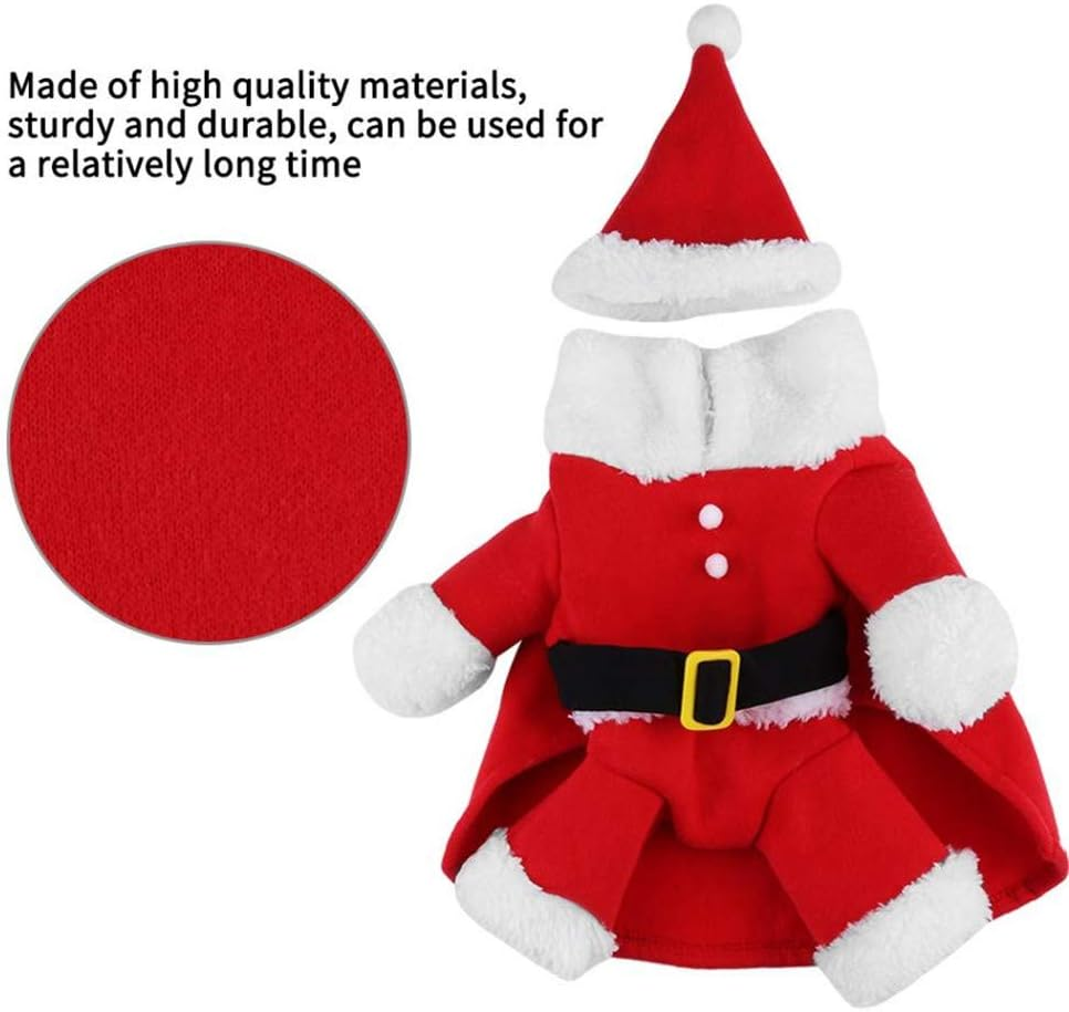 CENZICOM Pet Christmas Costumes Dog Cat Christmas Santa Suit Pet Cosplay Costumes (X-Large) image number 4
