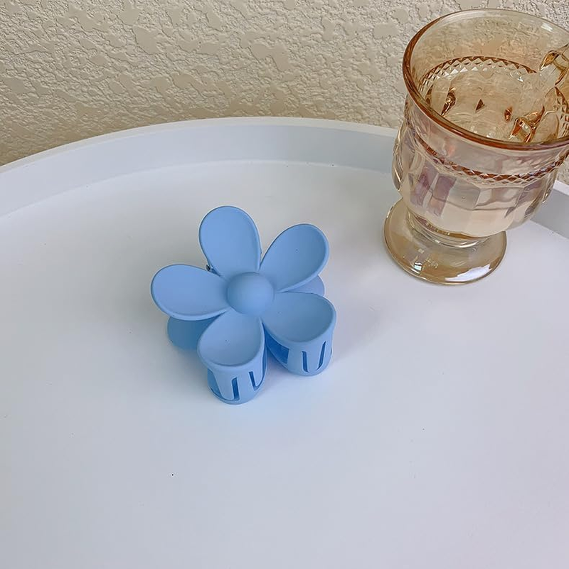 Blue Hair Claw Clips Flower Hair Clips &ndash; Big Cute Claw Clips, Large Hair Clips Strong Hold for Women Thin Hair for Women Thick Hair, Clips Hair Accessories image number 4