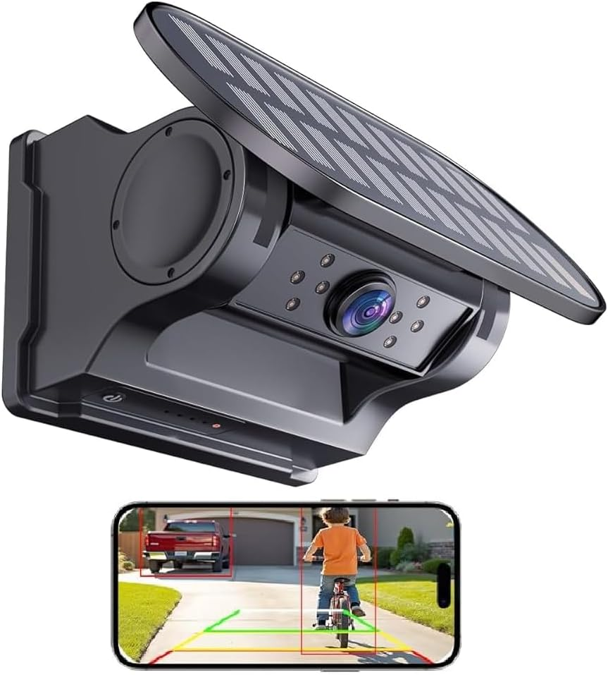 7JI Wifi Magnetic Solar Wireless Backup Camera, Rechargeable 1080P Rear View Camera for Truck RV Trailer Car, DVR Recording Night Vision, IP68 Waterproof, Easy Installation image number 3