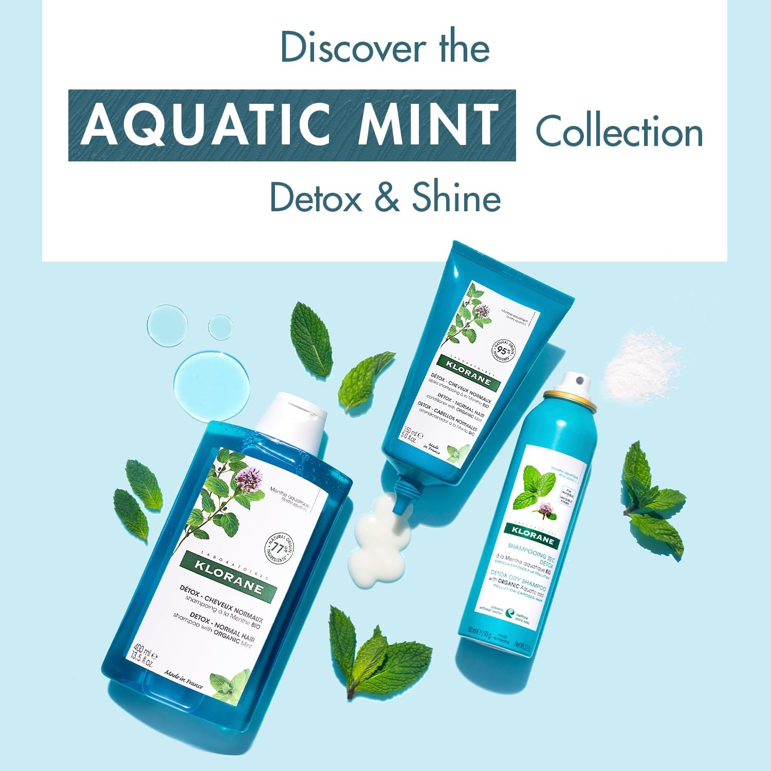 Klorane Organic Mint Scalp Protective Shampoo 400Ml - All Hair Types image number 2