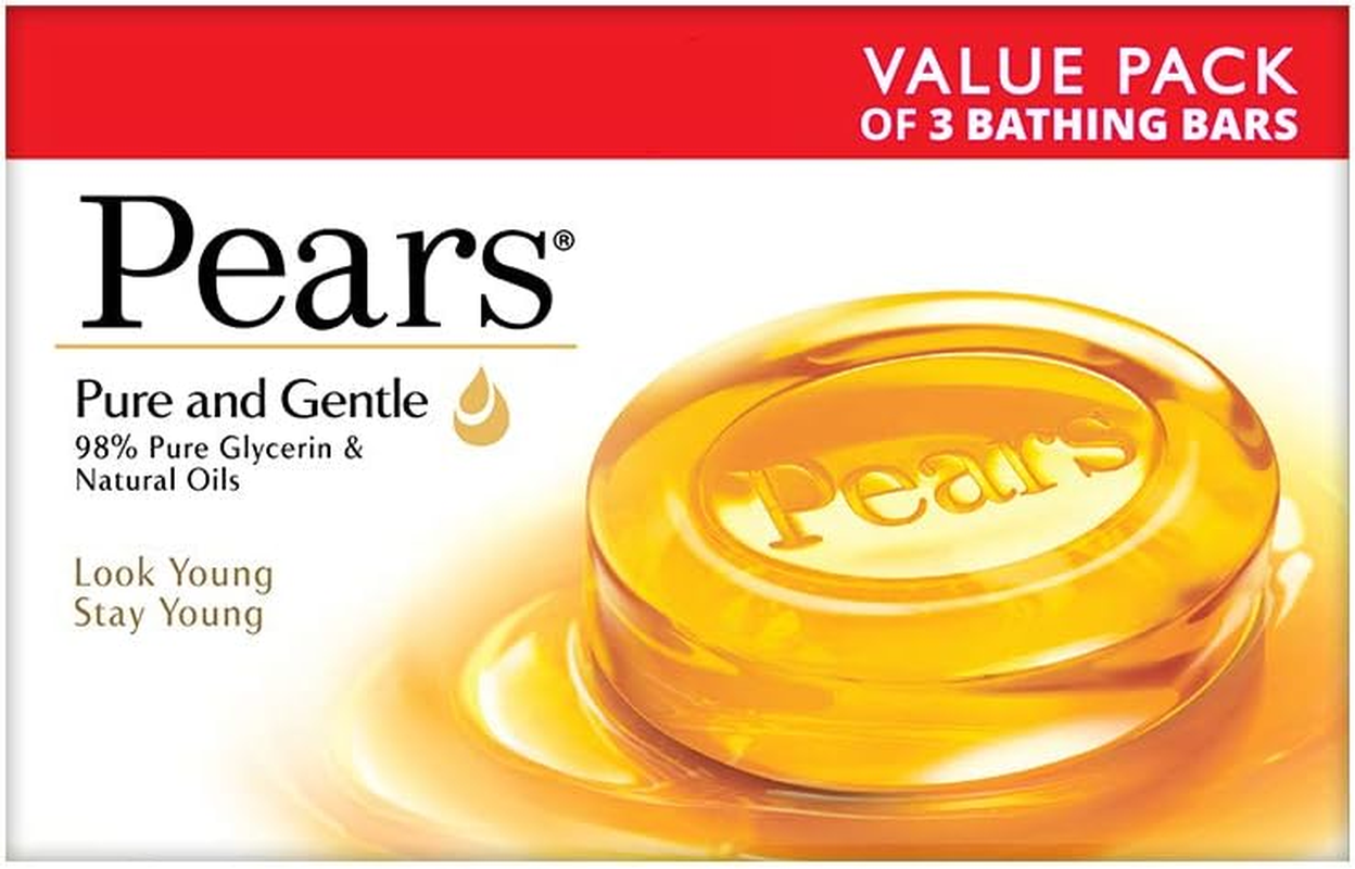 Pears Pure & Gentle Soap Bar, 3 X 125Gm image number 1