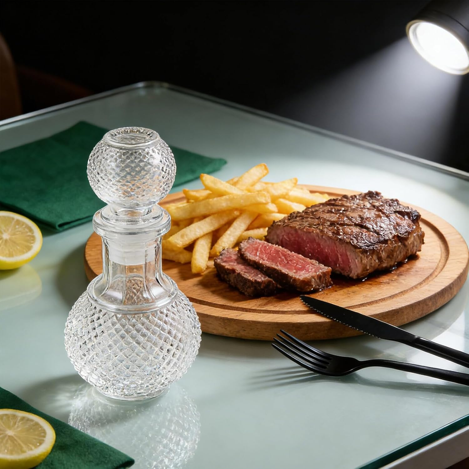 COHEALI Creative Thickened Glass Liquor Dispenser Bottle 250Ml Earth Style Decorative Whiskey Decanter Cocktail Packaging Container for Home Bar and Wine Serving image number 1