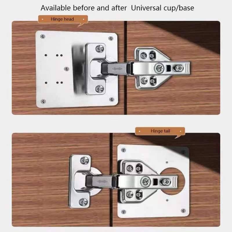 8 PCS Hinge Repair Plate,Stainless Steel Fix the Hinge Side Plate Repair Piece with Mounting Screws for Wood,Kitchen,Cabinet Door,Furniture, Shelves image number 3