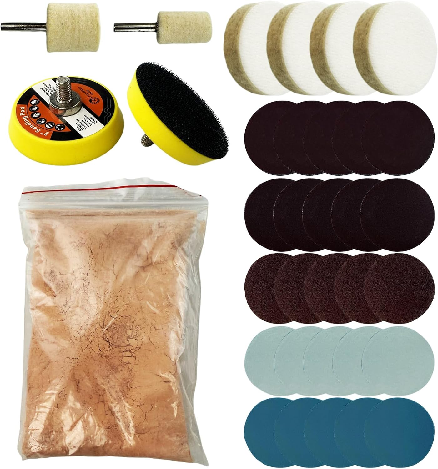 Cerium Oxide Scratch Removal Set, Window Windscreen Scratch Repair Kit Car Windscreen Glass Scratch Remover for Windscreen and Glass Repair (34 PCS) image number 6