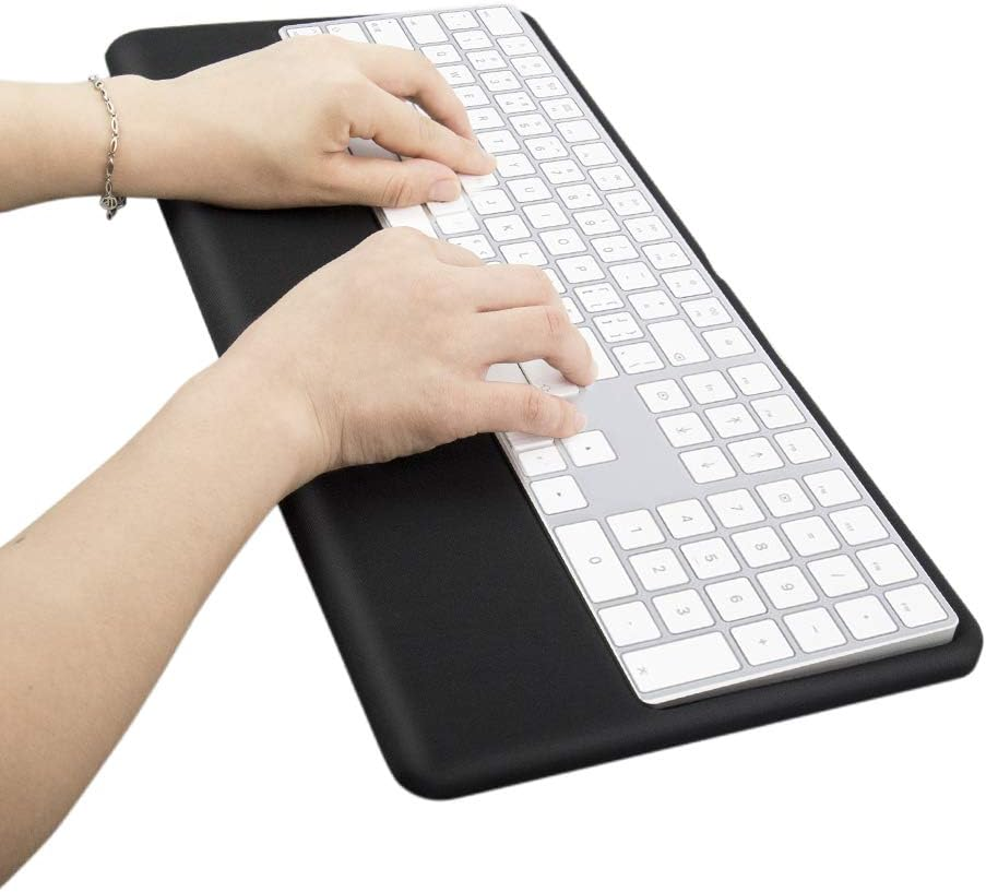 VAYDEER Magic Keyboard Wrist Rest Ergonomic Keyboard Stand Compatible with Wireless Magic Keyboard 2 with Numeric Keypad (Black Silicone) image number 3