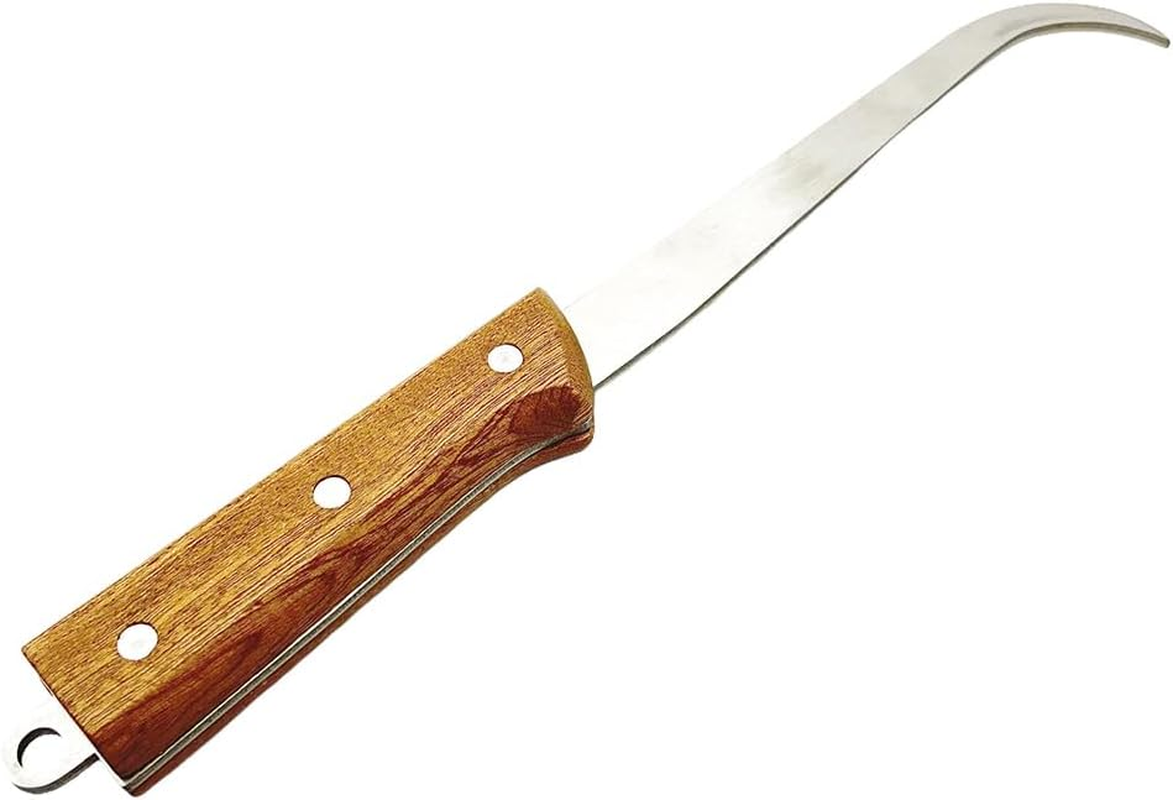 New Upgraded 2Pcs Wooden Handle Hooked Crevice Gold Crevice Digging Tool 11&ldquo; + 12.5&rdquo; Made of 304 Stainless Steel image number 3