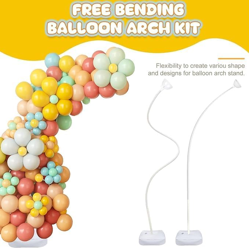 Emapoy 9FT & 6FT Balloon Arch Kit, Half Arch Balloon Stand with Base, Bending Column Backdrop Tower Stand Kit for Floor, for Birthday Wedding Graduation Party Decorations image number 3