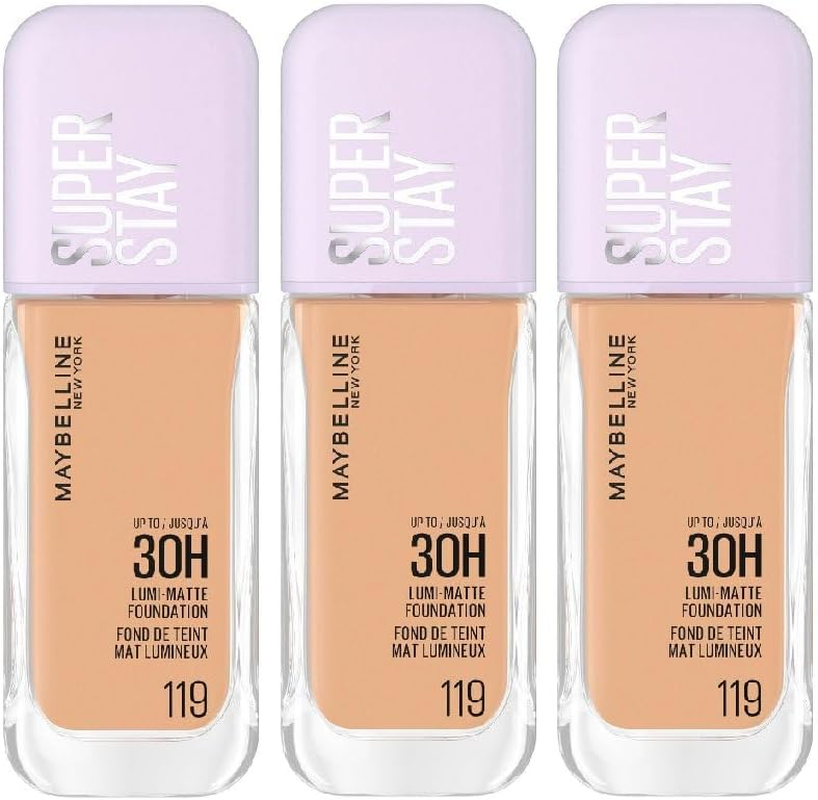 3Pk Maybelline New York Superstay Lumi Matte Foundation 35Ml - 119