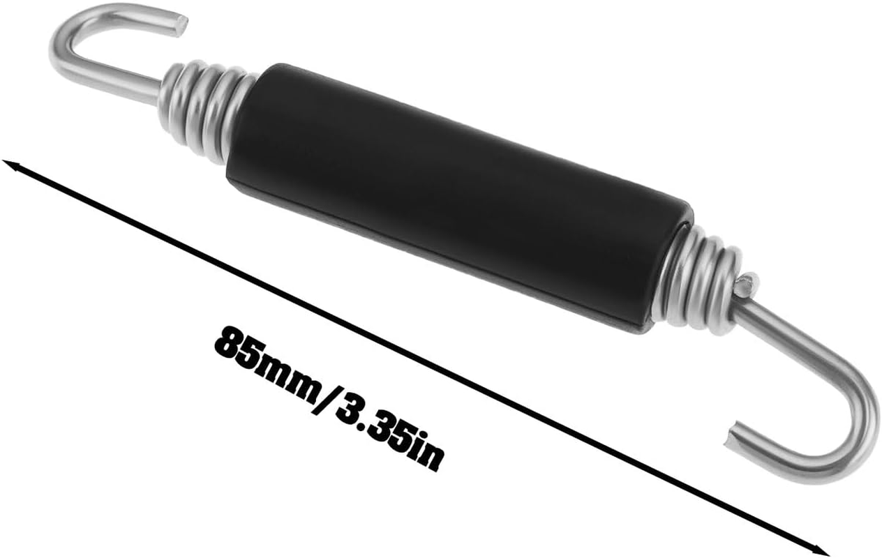 Briny River 2PCS Motorcycle Exhaust Expansion Springs 8.5Cm Motorbike Exhaust Tension Spring for Motorcycle Scooter - 1X Spring, 1X Spring Hook image number 3