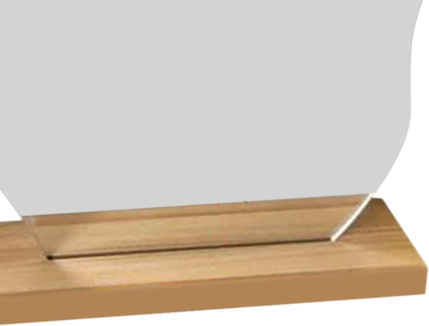 F Fityle Irregular Acrylic Makeup Mirror Korean Ins Style Simple Mirror with Wooden Base Vanity Mirror Desktop Beauty Mirror Shooting Props - 24X19Cm image number 3