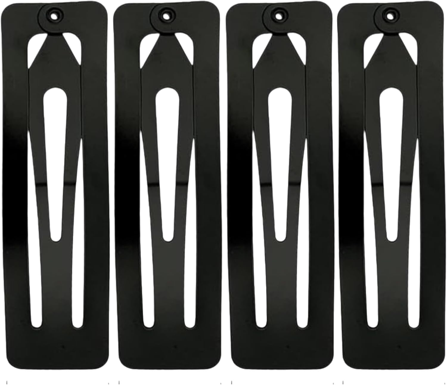 Kalione 4 PCS Black Hair Clips - Snap Hair Clips and Black Barrettes for Women, Minimalist Metal Stylish Hairs Accessories for Everyday Use and Special Occasions for Women and Teens image number 1