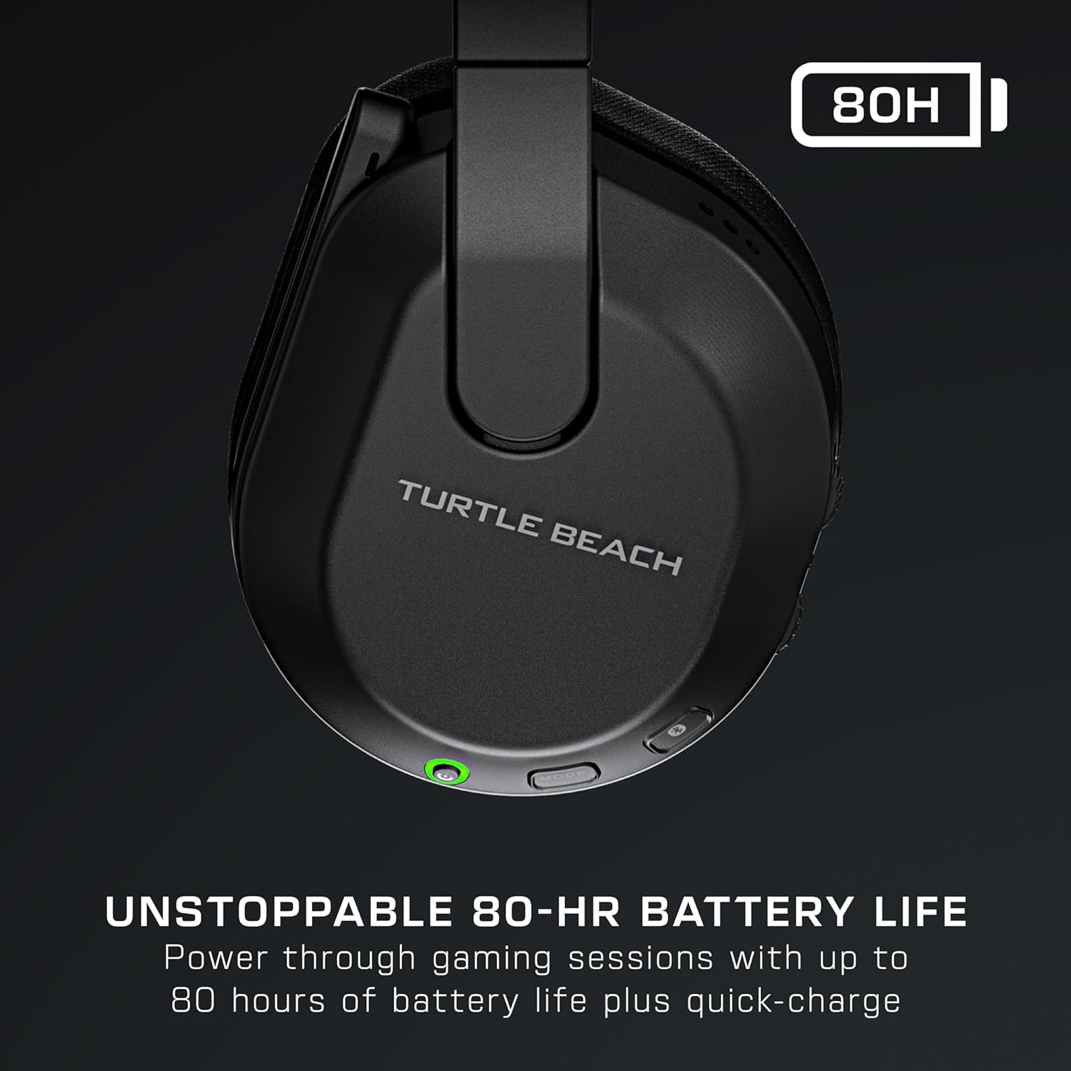 Turtle Beach Stealth 600 Wireless Multiplatform Amplified Gaming Headset for PS5, PS4, PC, Nintendo Switch & Mobile &ndash; Bluetooth, 80-Hr Battery, Noise-Cancelling Flip-To-Mute Mic, 50Mm Speakers &ndash; Black image number 4