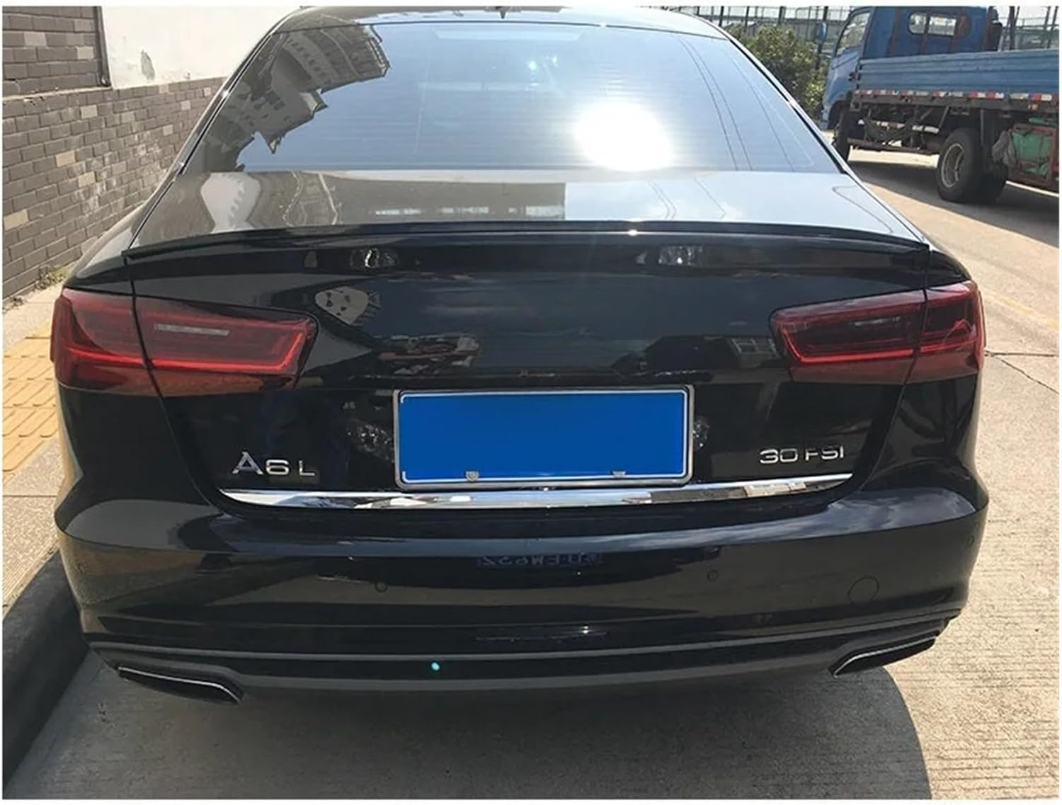 Compatible for Audi A6 C7 2012 2013 2014 2015 2016 2017 2018 Rear Trunk Spoiler ABS Material Primer Color Car Tail Wing Decoration for C7(Unpainted) image number 1