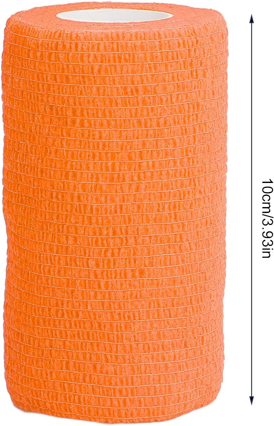 12Pcs Self Adherent Wrap Cohesive Bandages,Athletic Elastic Cohesive Bandage Wrap Latex Elastic Self Adhesive Wrap for Cows Dogs Horses 10Cm image number 3