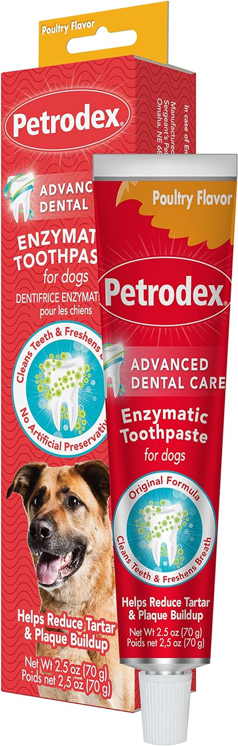 Petrodex Enzymatic Toothpaste for Dogs, Pet Dental Care, Poultry Flavor, 2.5 Oz image number 5