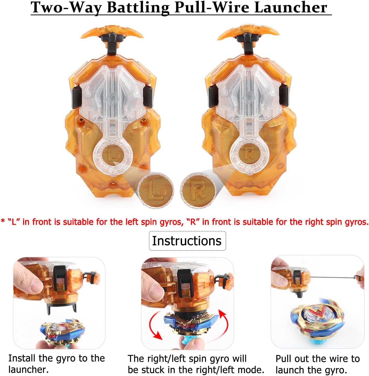 Tukiie Battling Top Gyro Toy Set, 12 Spinning Tops & 2 Launchers with Black Storage Box, Birthday Gifts for Children Boys Girls Kids Aged 6+