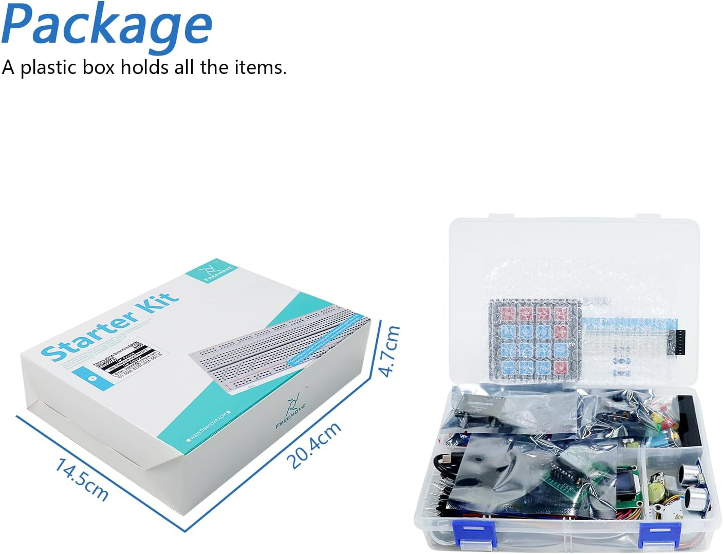 Freenove Ultimate Starter Kit for ESP8266 (Included), 32-Bit 160 Mhz Mini Microcontroller, Onboard Wi-Fi, Python C Java, 715-Page Detailed Tutorial, 218 Items, 109 Projects image number 1