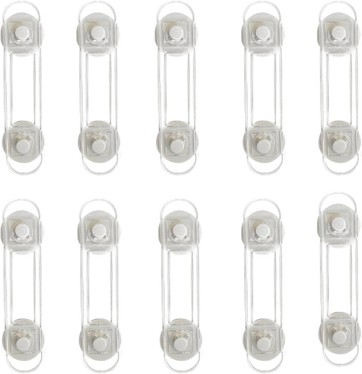 Child Safety Cabinet Locks - (10 Pack 11Cm) Baby Proofing Latches to Drawer Door Fridge Oven Toilet Seat Kitchen Cupboard Appliance Trash Can with 3M Adhesive - Adjustable Strap No Drill No Tool image number 5