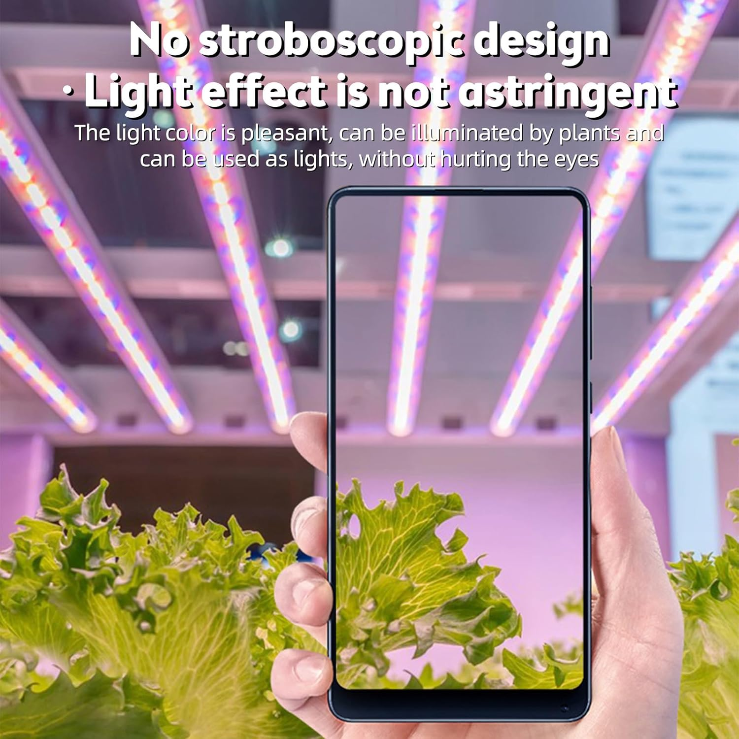 LED Plant Grow Light Strips 6.2W 126LED 4000K 169.2Lm Bright Grow Lamp with 8H/12H/16H Timer 5 Dimmable Brightness Growth Light for Green House Hydroponics Succulent 3 Bars image number 2