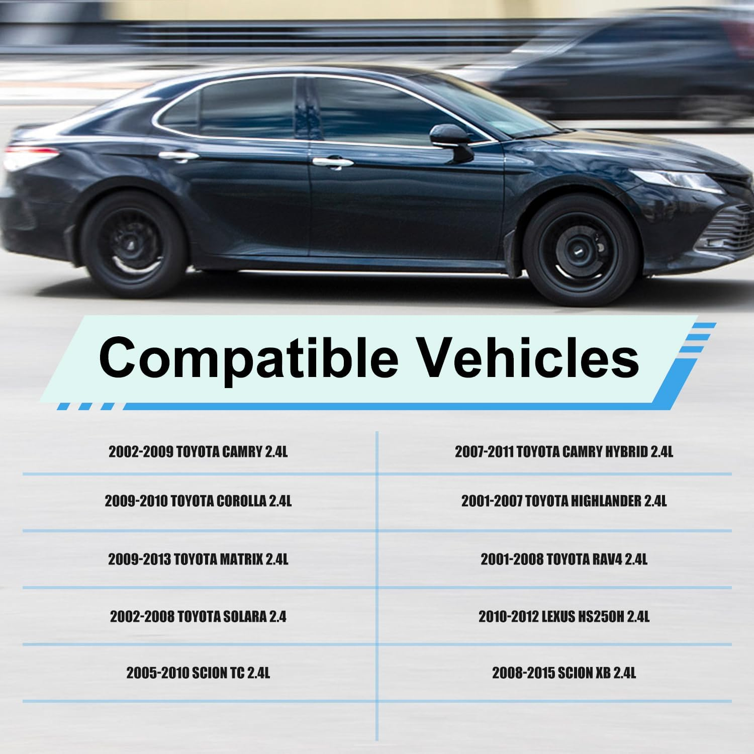 Engine PCV Valve and Hose Kit Accessories Compatible with Solara Matrix RAV4 TC XB Hs250H, Replacement Part # 12262-28021 Only for 2.4L 4CYL image number 2