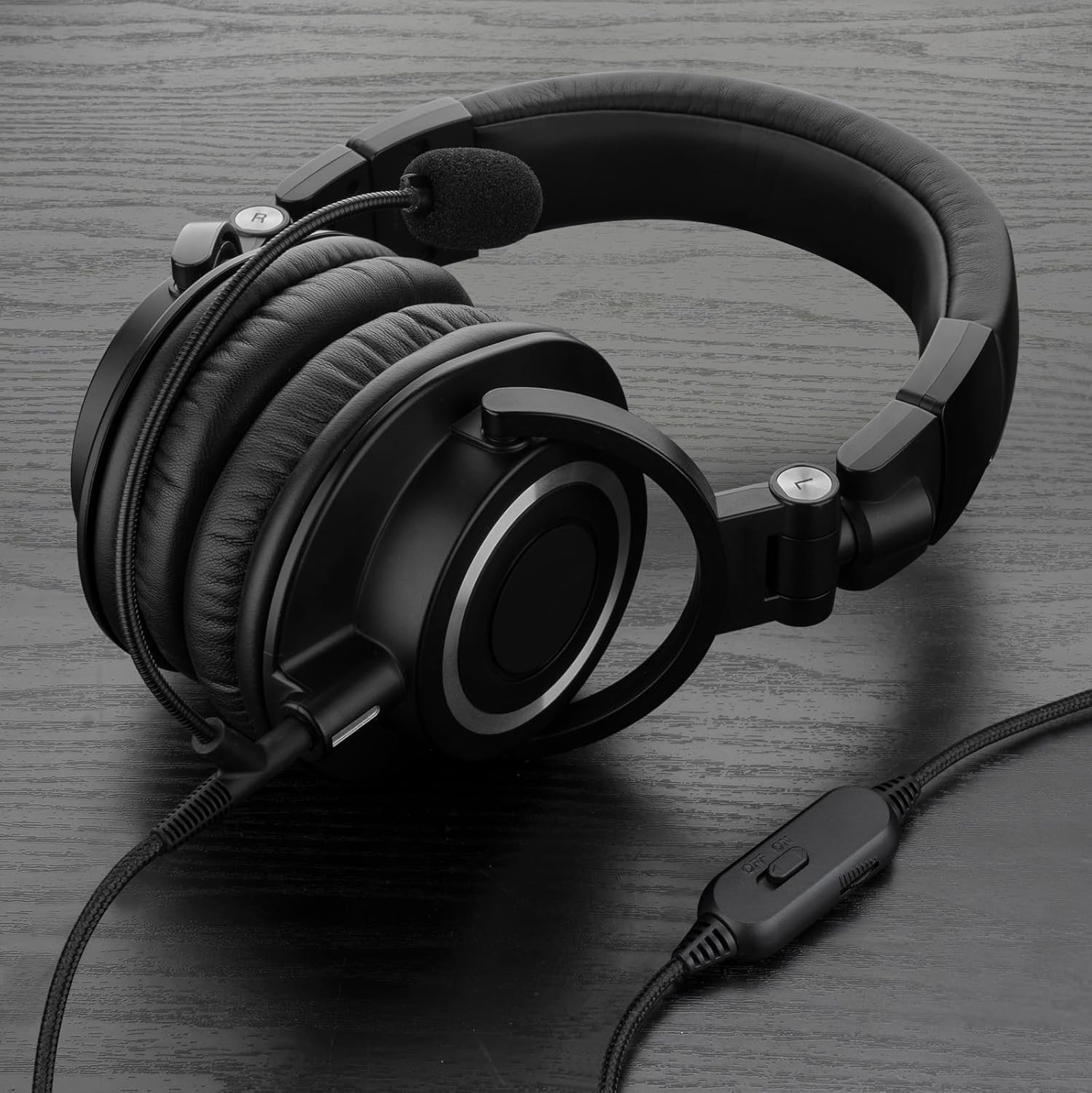 Geekria Boom Mic Headphones Cable Compatible with ATH M70X M60X M50X, 2.5Mm Jack Nylon Braided Replacement Cord with Boom Microphone and Volume/Mute Control for Gaming & Meeting (5.6 Ft) image number 5