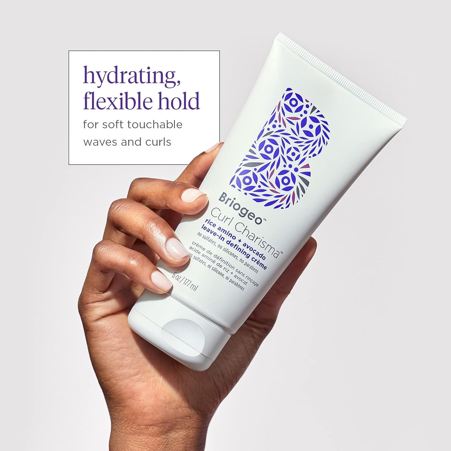 Briogeo Curl Charisma Rice Amino + Avocado Leave-In Defining Cr&egrave;me, anti Frizz Hair Styling Moisturizer, Leave in Cream for Wavy, Curly, Coily Hair, Boosts Hydration, Vegan, Cruelty-Free image number 6