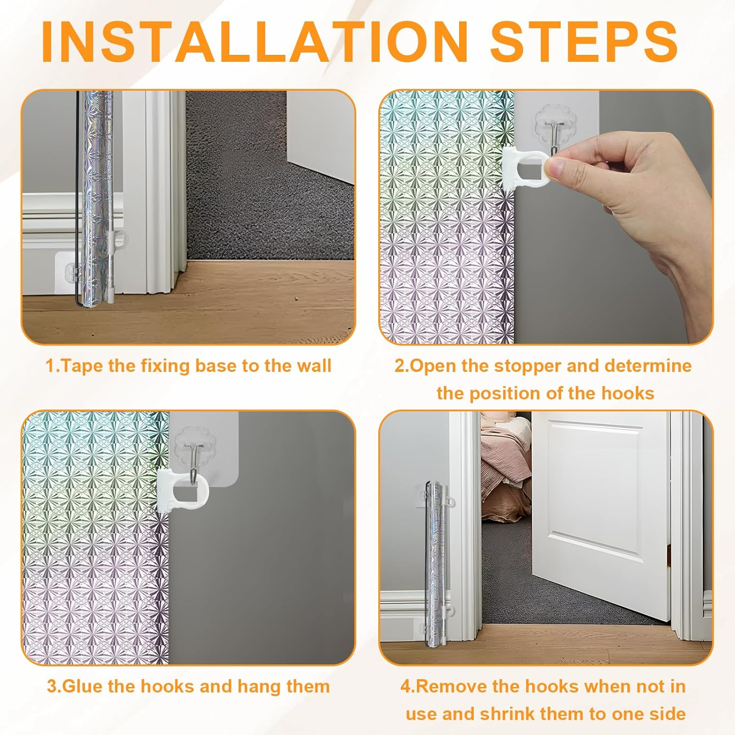 Stair Safety Gate, No Drilling, Extendable, Retractable Pet Gate, Pet Gate for Indoor Use, Pet Safety Gate, Suitable for Cats and Dogs, 40 X 125 Cm image number 2