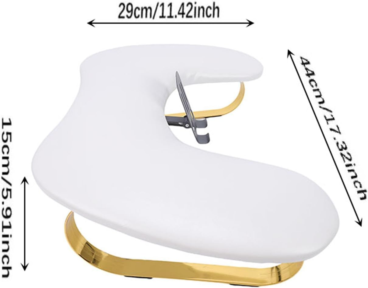 Depisuta Nail Arm Rest, Dual Purpose Arm Rest, Ergonomic Hand Support with Adjustable Phone Stand for Nail Tech, Curved Cushion Non Slip Base Wipe Clean PU Leather for Salon (White) image number 6