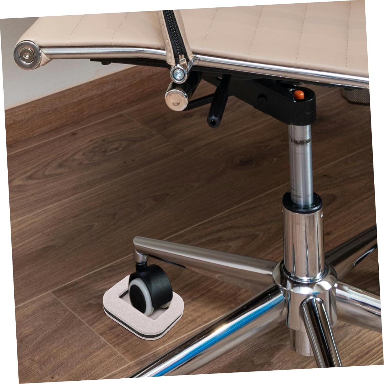 Non-Slip Furniture Pads 5 Pack Felt Chair Wheel Stopper Caster Wheel Stoppers for Computer Office Home Chairs Anti-Skid Pad for Floors image number 3