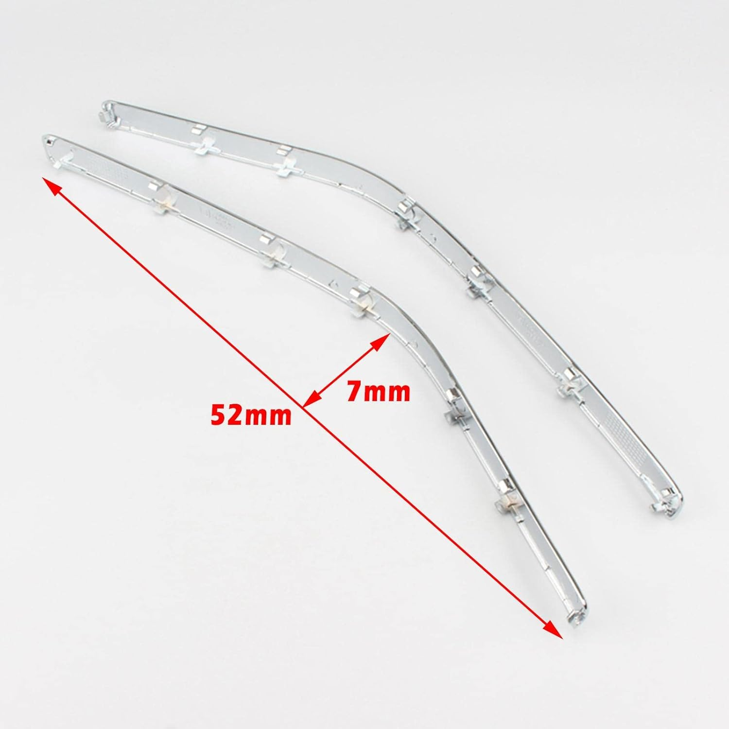 Eigell 1 Pair Motorcycles Connecting Fairing Bow Shaped Chrome Strake for 1800 2001-2011 Decoration Strips, Durable & Stable image number 1