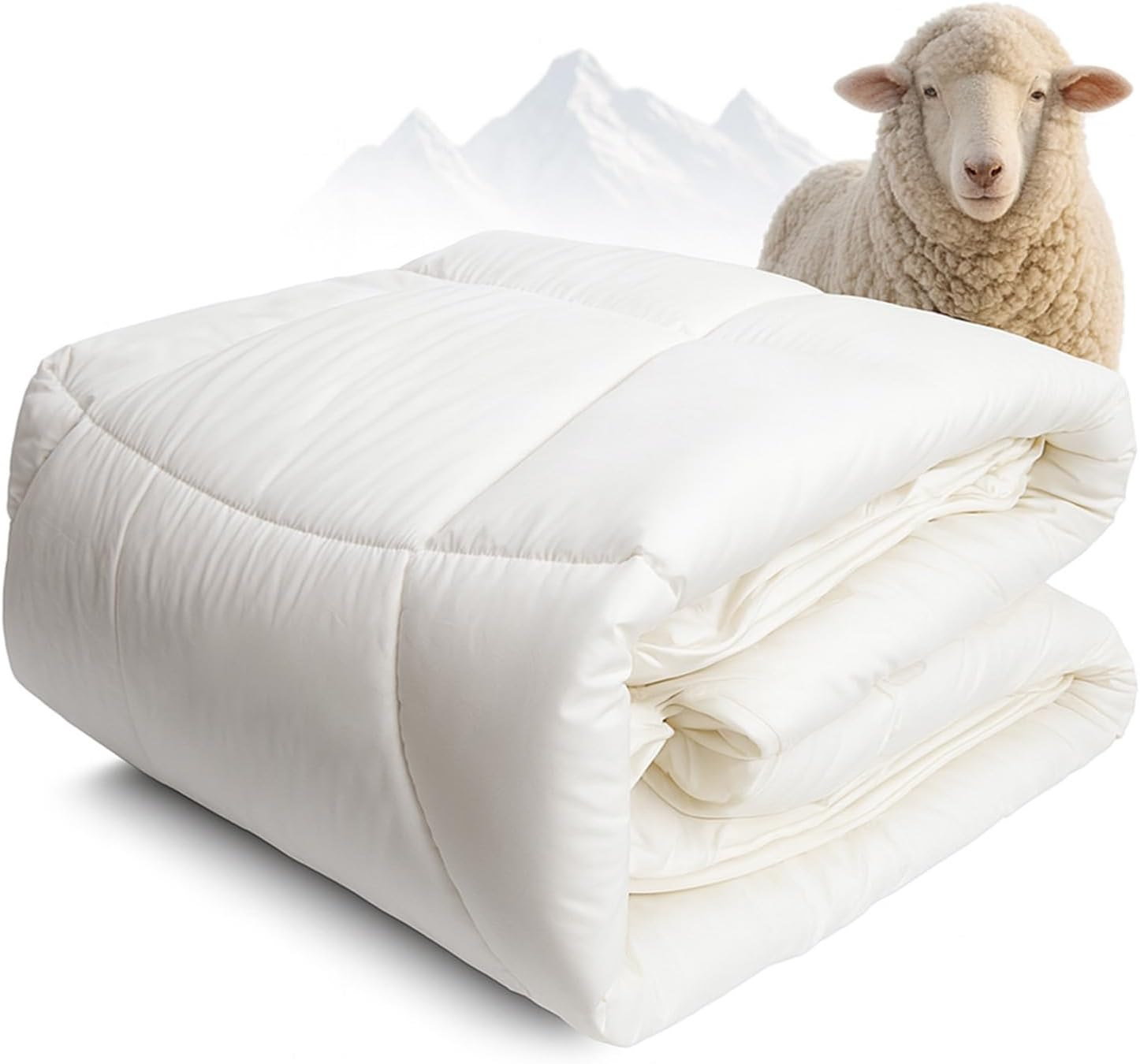 Australian Merino Wool Quilt - All-Season Warm, Breathable & Lightweight Doona Duvet in 350/500/700 GSM (500Gsm,Double) image number 1