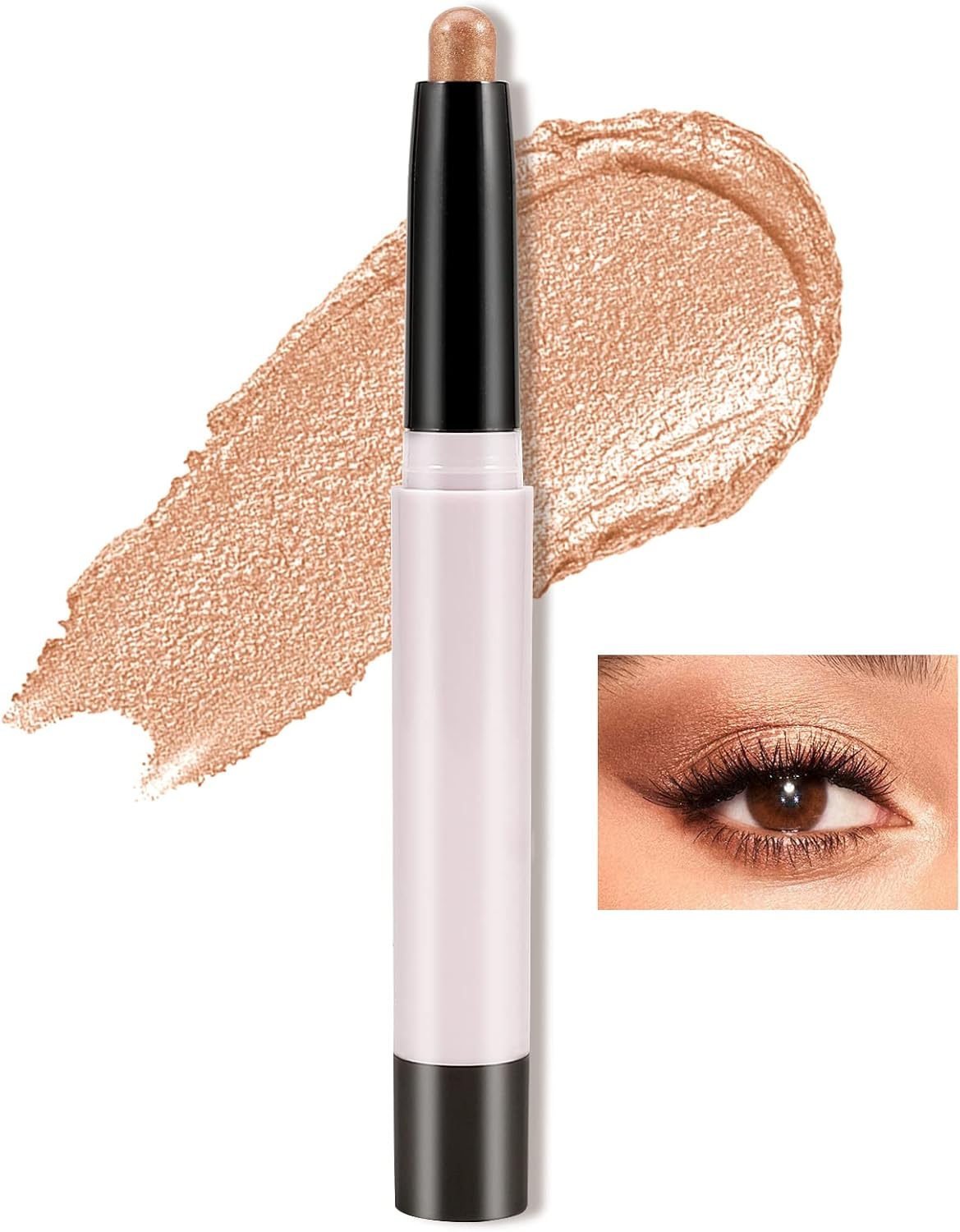 Boobeen Matte Eyeshadow Stick, Waterproof Eye Shadow Pencil Creamy, Long Lasting Eyeshadow Makeup, Rich Color for Dimensional Eye Makeup