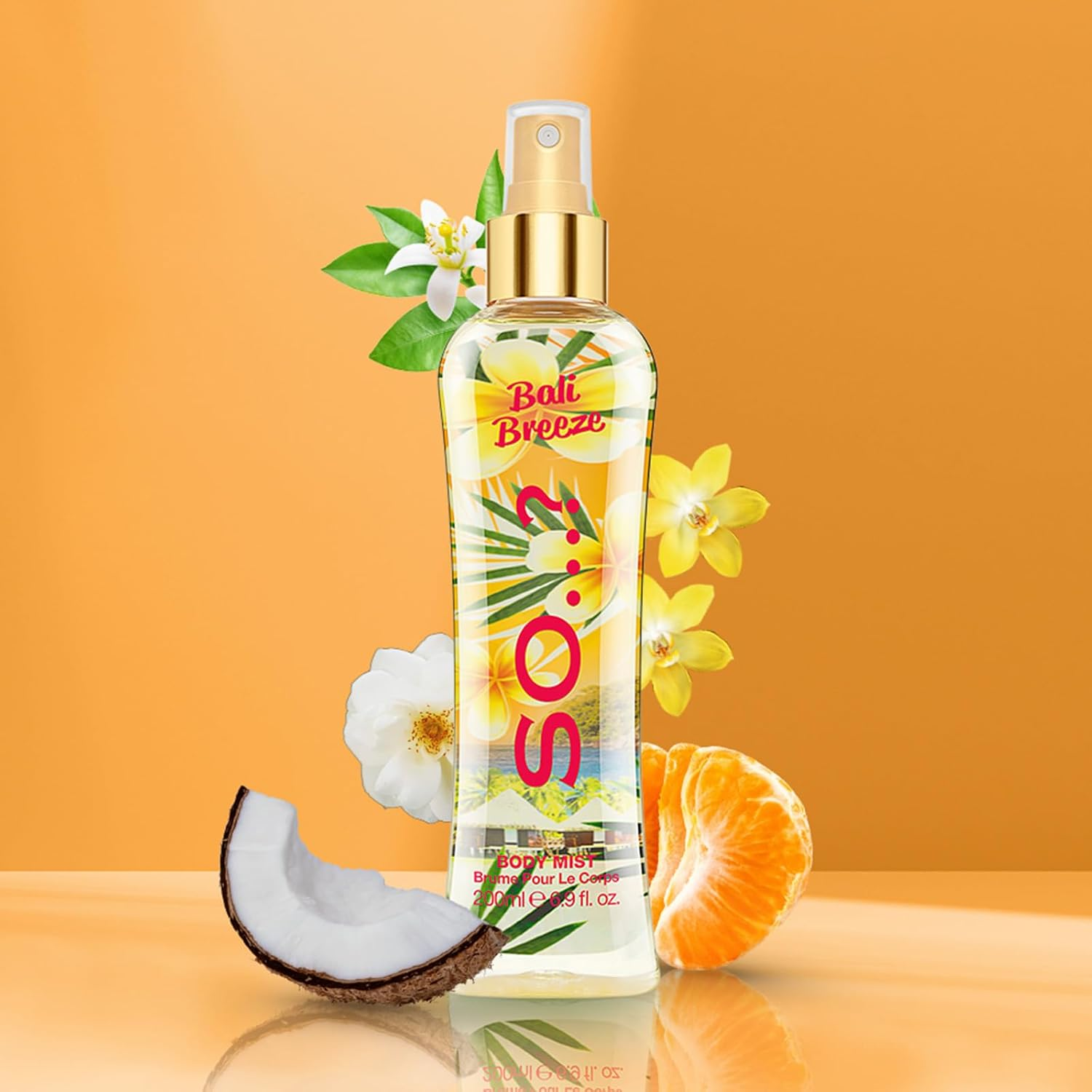 So...? Summer Escapes Bali Breeze Body Mist &ndash; 200Ml Fragrance Spray &ndash; Tropical Scent with Coconut, Pineapple, and Orange Blossom &ndash; Long-Lasting and Refreshing &ndash; Cruelty-Free & Vegan