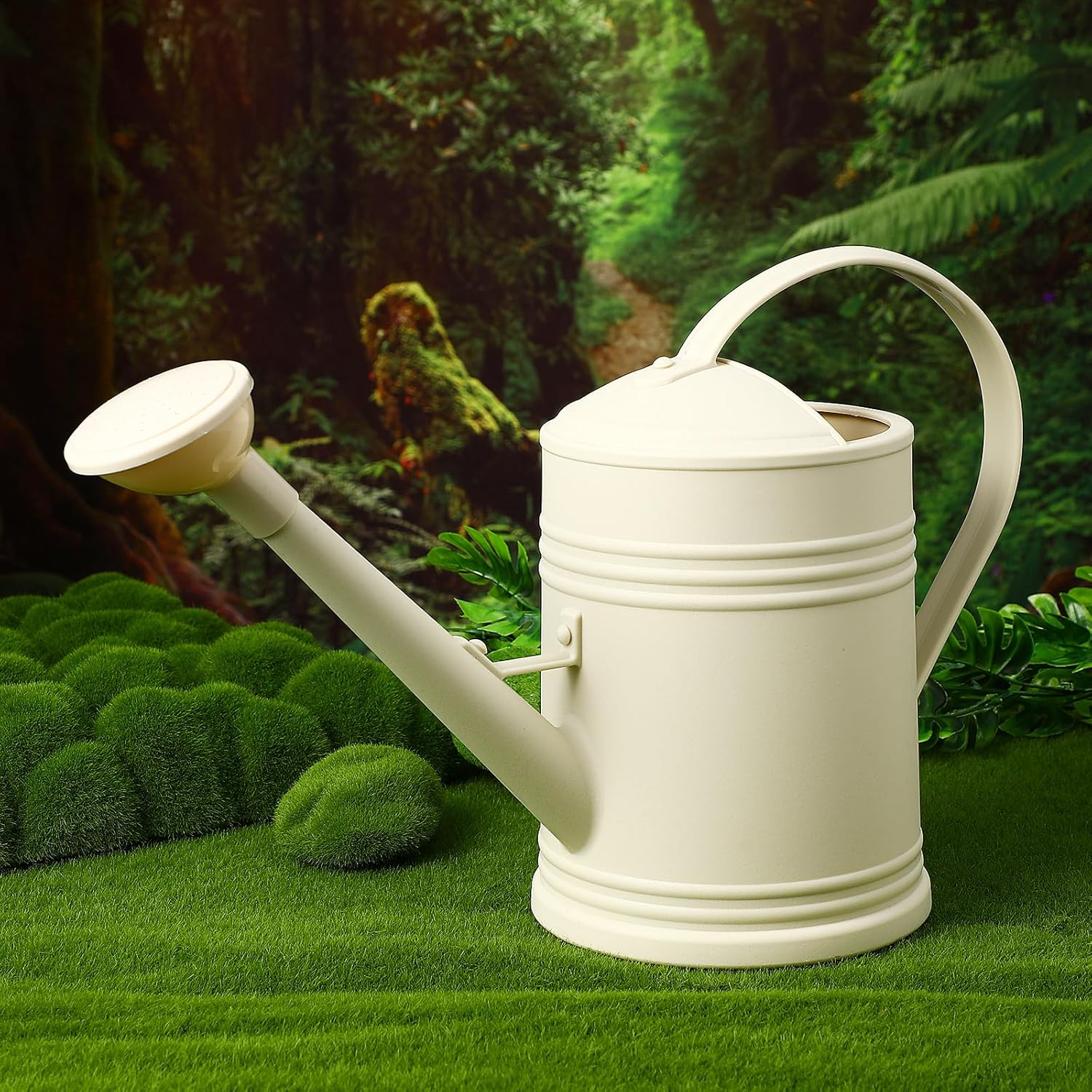Yardwe Watering Can Indoor Plant Bonsai Watering Pot Succulent Tools Small Plants Water Can for Plants Indoor House Plant Watering Jug White Toddler Flower Watering Plastic Long Mouth - Grey image number 4