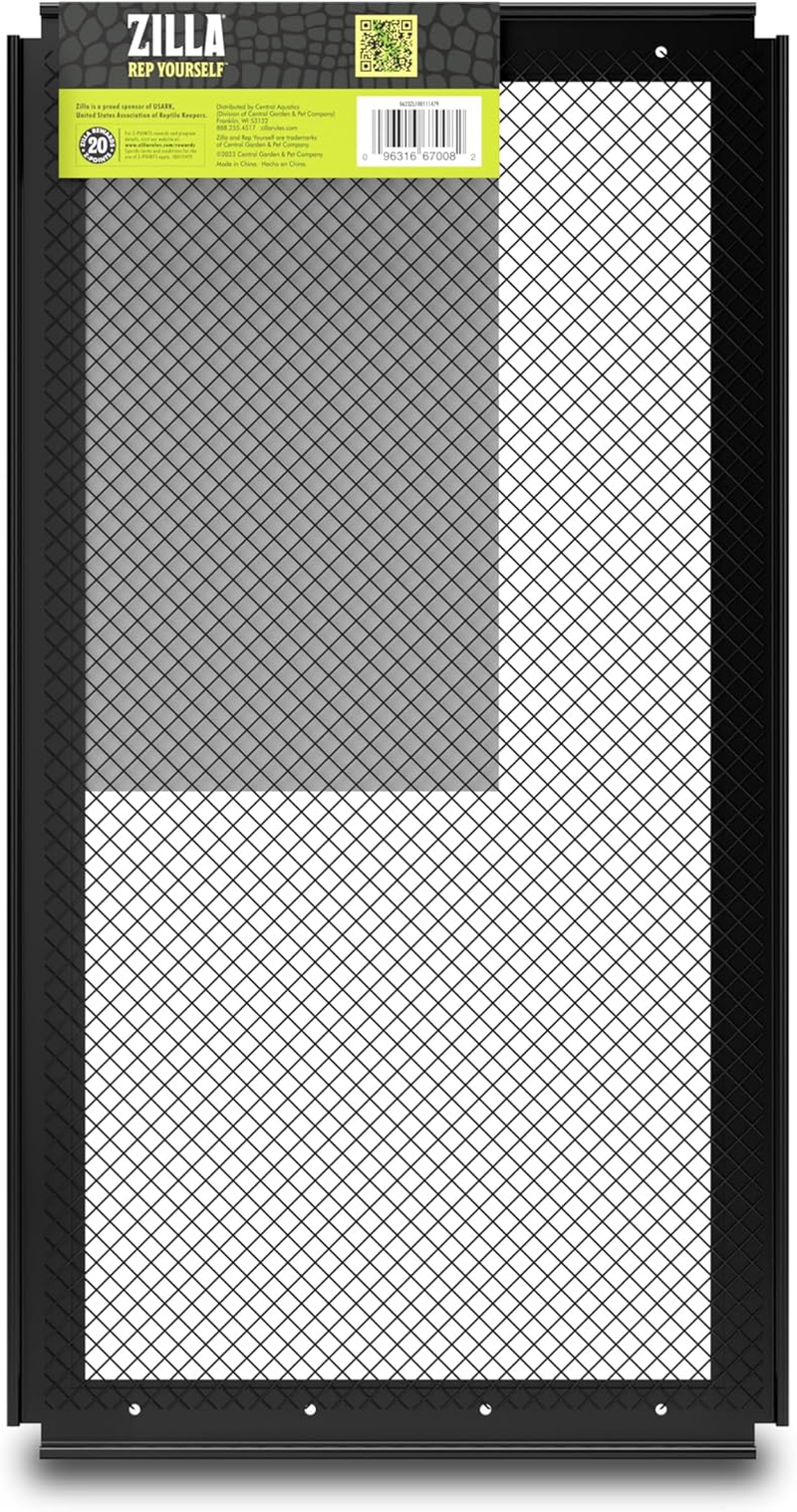 ZILLA Reptile Terrarium Covers Fresh Air Screen, 16" X 8", Black (100111479) image number 3