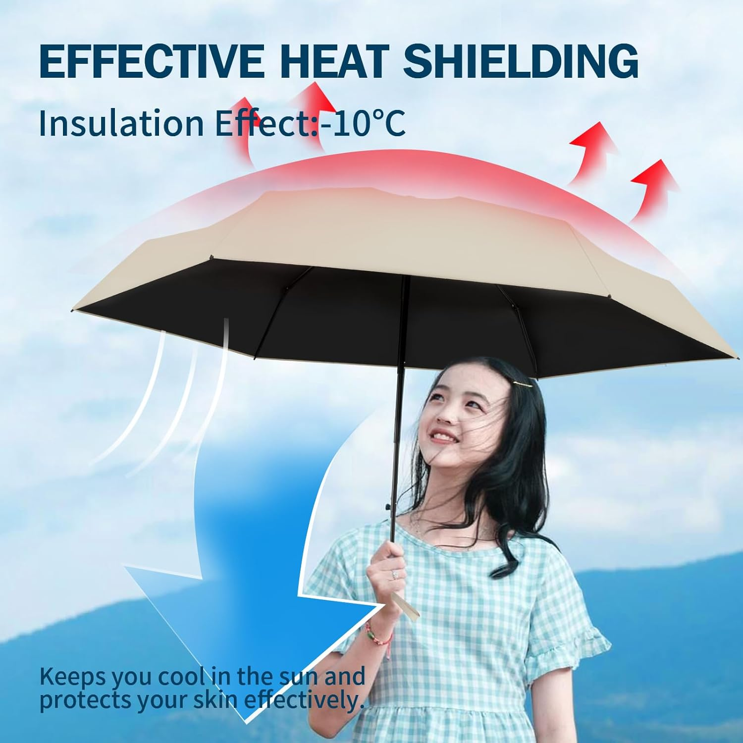 ZOMAKE Mini Travel Umbrella - Compact Folding Umbrells, Lightweight Portable UV Protection with Cute Capsule for Sun and Rain image number 4