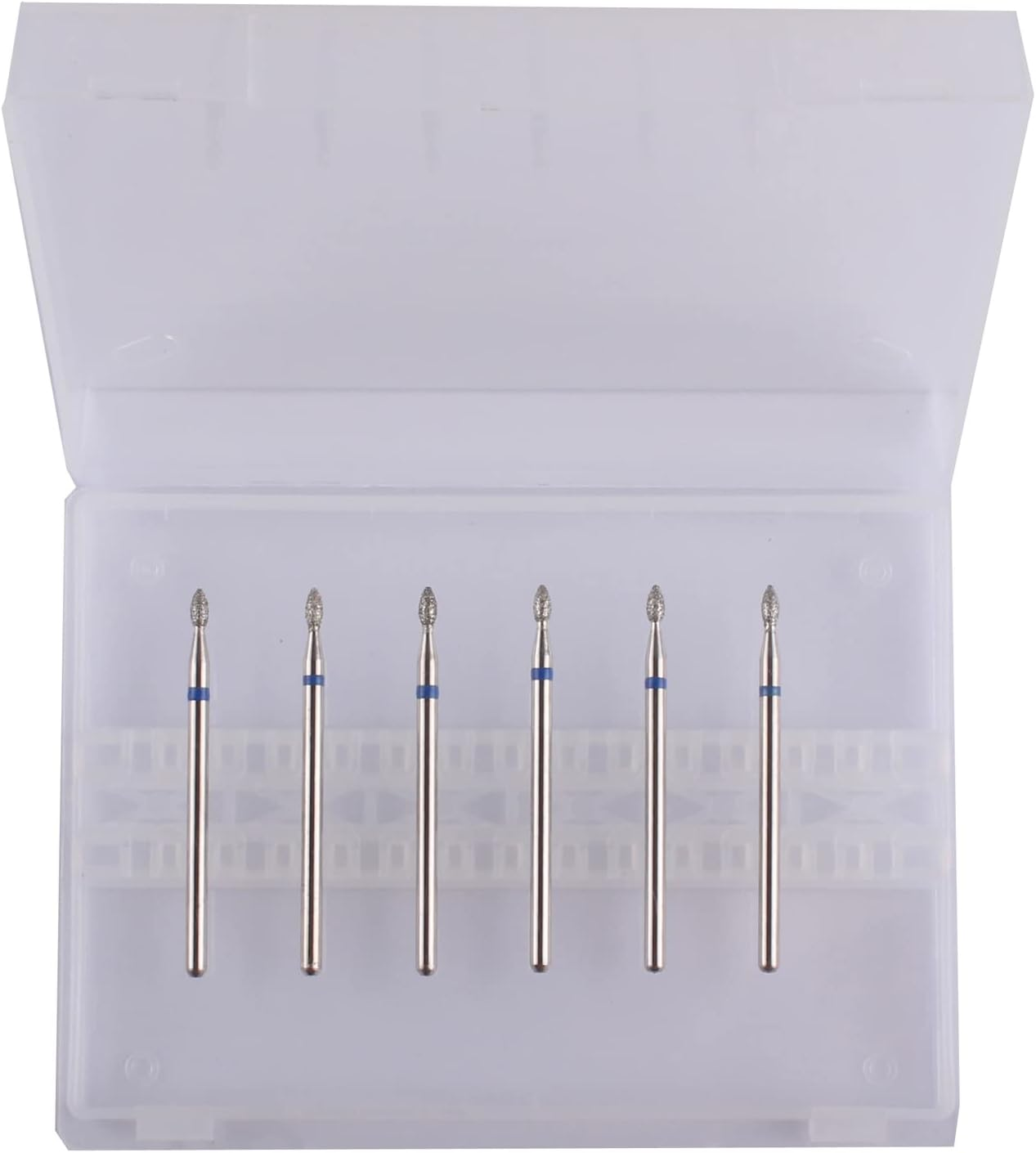 MZCMSL 6Pcs Small Flame Cuticle Bits, Pro Diamond Nail Drill Bits for Nail Prep, 3/32 Shank Electric Nail Tool image number 5