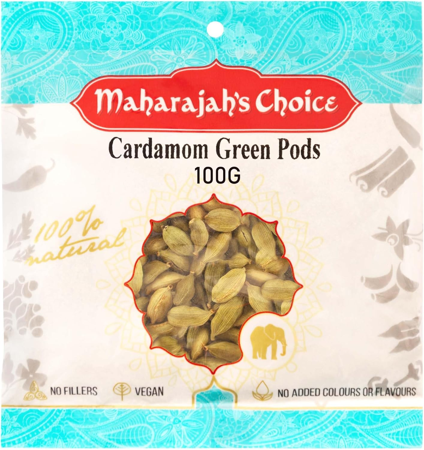 Maharajah'S Choice Green Cardamom Pods 100G image number 1