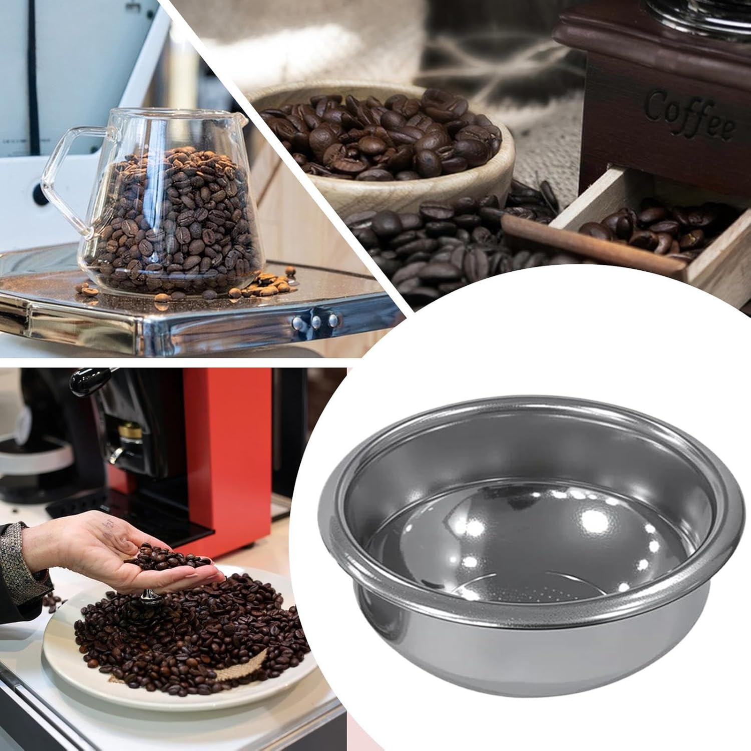 58Mm Portafilter Basket | 58Mm Precision Even Extraction Parts - Stainless Steel Espresso Filter,For Professional Home Enthusiast Cafe Owner Brewing Hobbyist Trainer image number 2