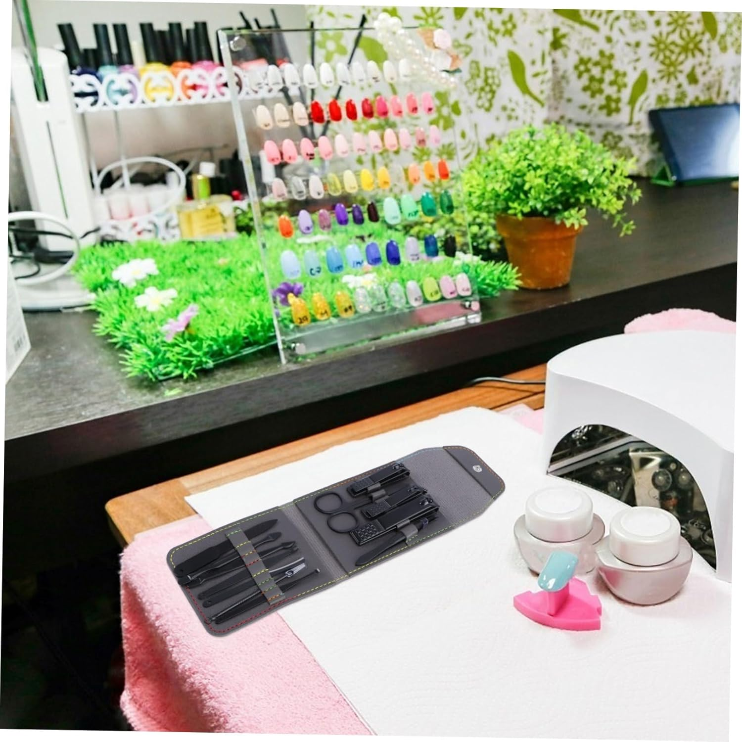 FRCOLOR 12Pcs Nail Tools Kit Nail Clippers Set Cuticle Trimmer Professional Manicure Tools Stainless Steel Care Kit image number 6