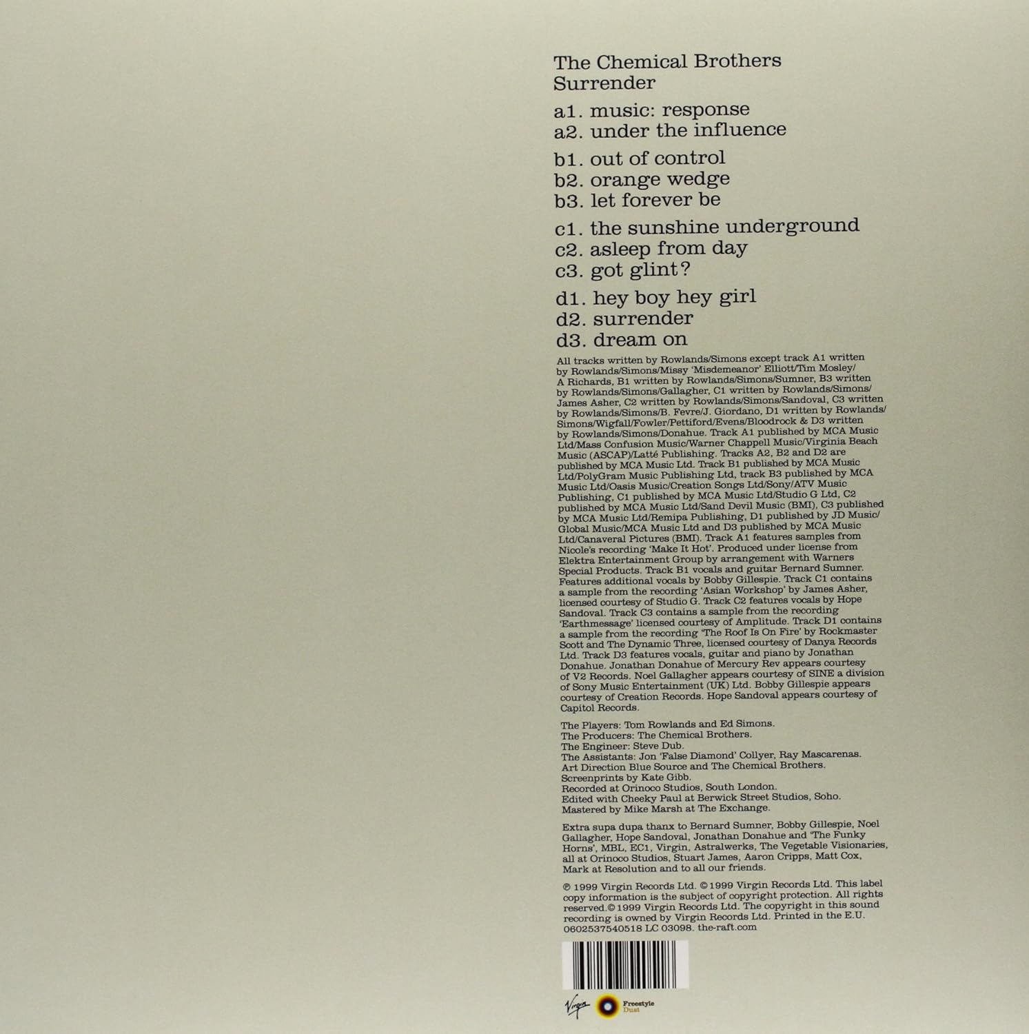 CHEMICAL Brothers'S Surrender