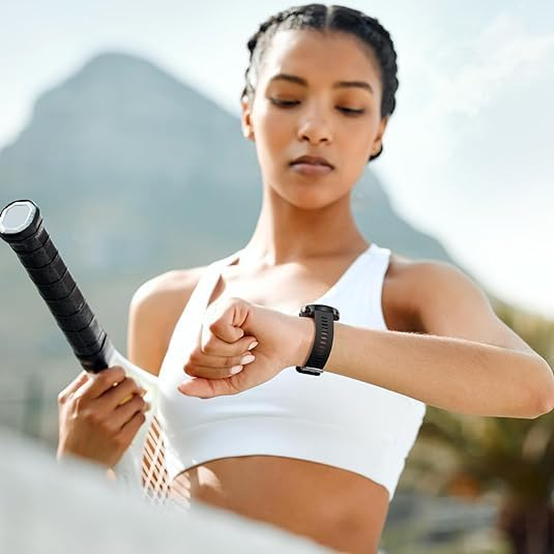 Compatible with Garmin Forerunner 245/645/55 Watch Band, 20Mm Sport Strap for Galaxy Watch 6/5/4 Vivoactive 3 Forerunner 645/245 Music Band, Soft Wristbands for Garmin Venu/Venu Sq/Vivomove HR - Black image number 5