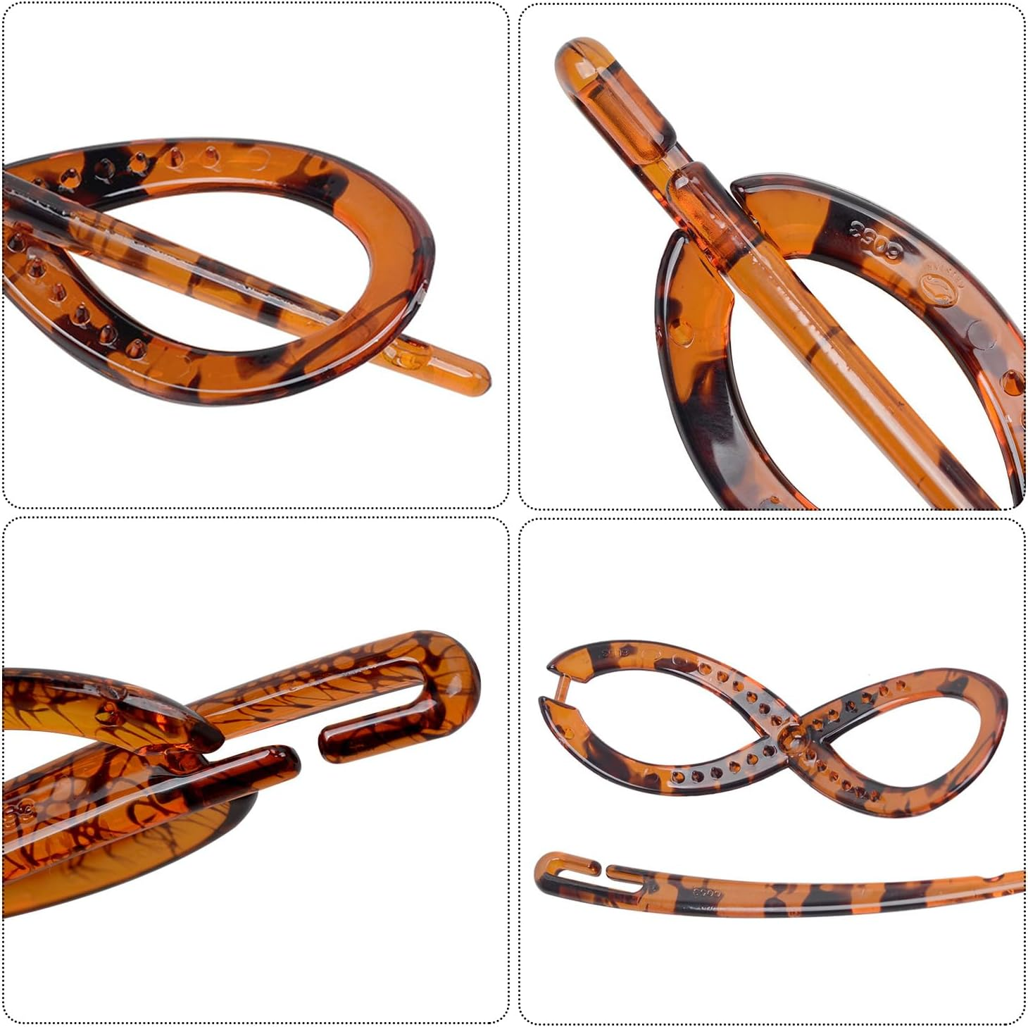 5 Pieces Hair Pins Hair Tools Vintage Hairpins Resin Bow Hairpins Women Hair Accessories Hair Accessories