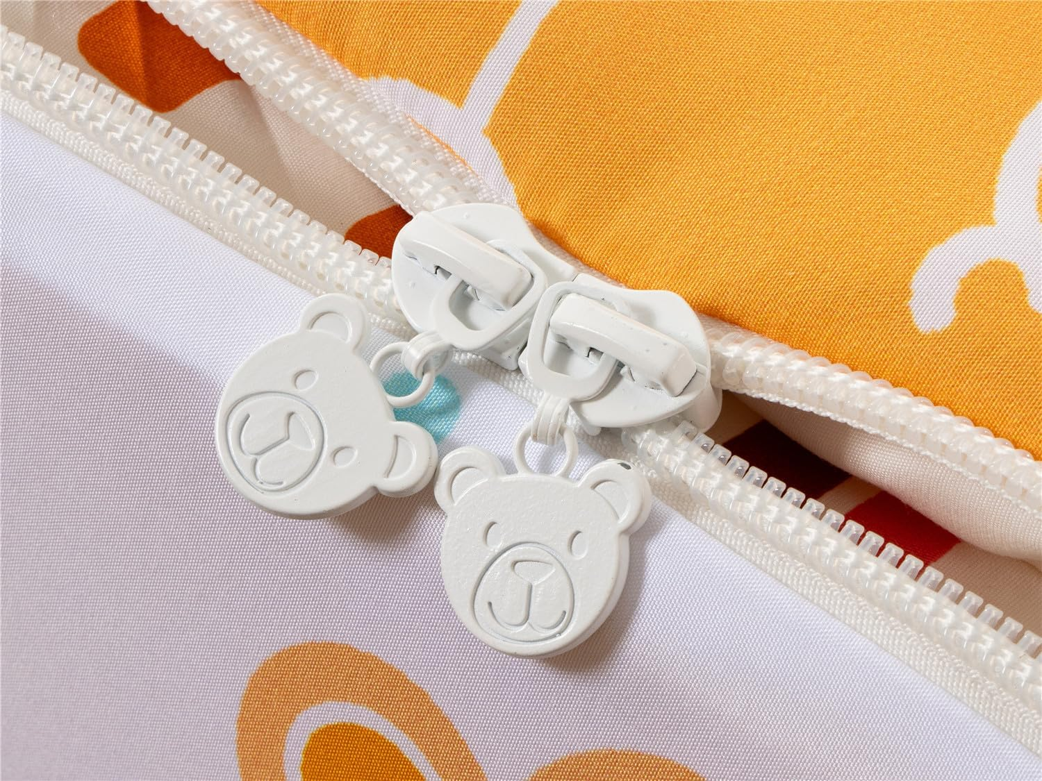 NTBED Rainbow Sun Printed Zipper Bedding Sets Twin for Kids Girls Lightweight Microfiber Comforter Set with Fitted Sheet Pillow Covers,White image number 4