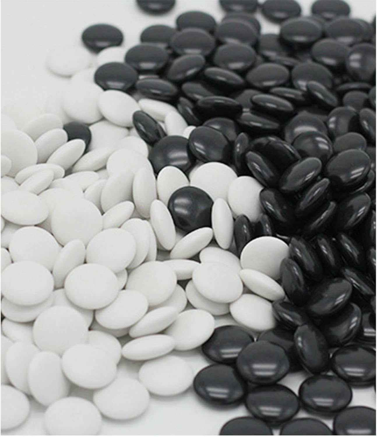 SPPHONEIX Portable Go Game Checkers Game Set with Durable PU Board for Board Game Traditional Game Travel Game-All Ages,19X19 Lines image number 4