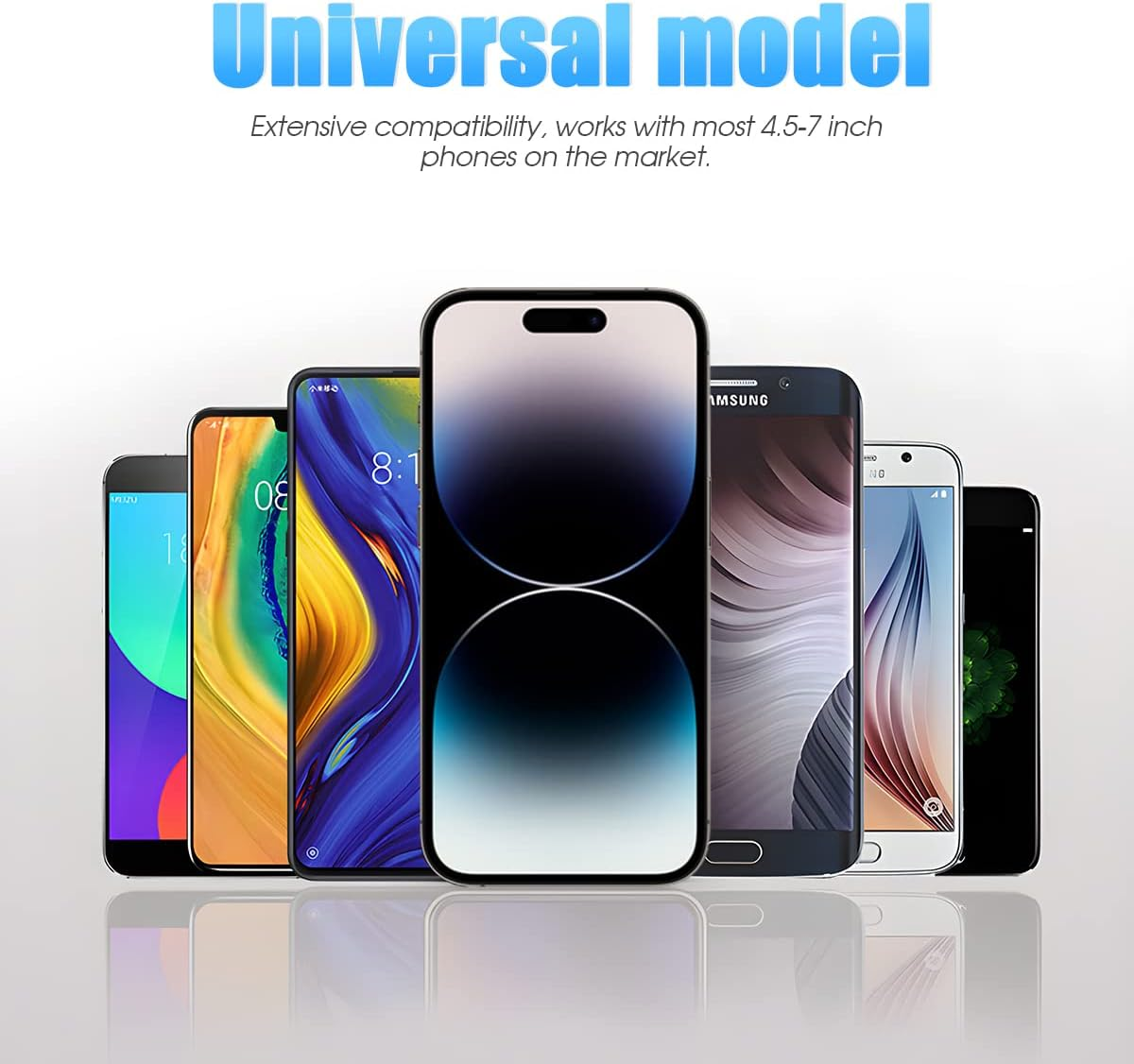 AUKEPO Car Phone Holder Mount, Clip on Dashboard Rearview Mirror, 360 Degree Rotation Cell Phone Stand, Ultra Stable and Non-Slip, Compatible with Iphone, Samsung, All Smartphones