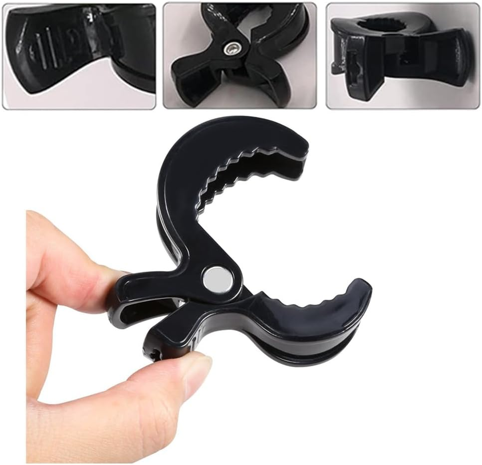 Stroller Pegs to Hook Muslin Sun Shade to Canopy, Wanfoou Black Car Seat Cover Clips, Nursing Cover, Pram Toy Holder, Blanket Clamp, Plastic Universal Clip, Stroller Clips Buggy Accessory, 12 PCS image number 2